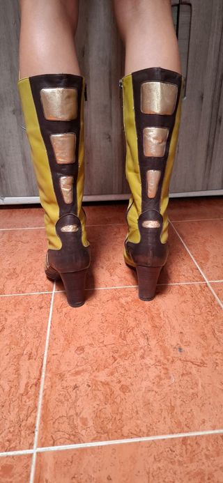 Botas Bypass Mujer - Marrón- verde talla 39