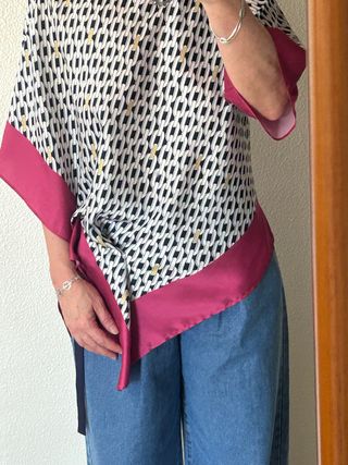 Blusa foulard con msnica Patrizia Pepe 44