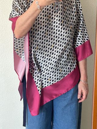 Blusa foulard con msnica Patrizia Pepe 44