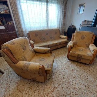 Divano 3 posti + 2 poltroncine vintage