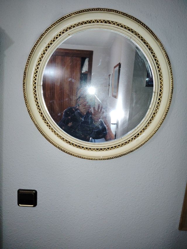 Specchio vintage anni '50 - Beige/Oro, prezzo nero