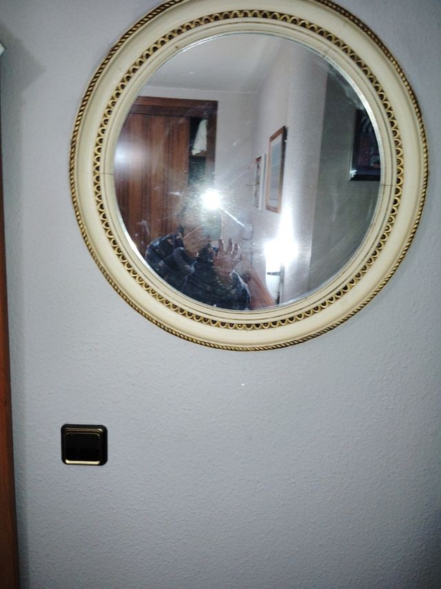 Specchio vintage anni '50 - Beige/Oro, prezzo nero