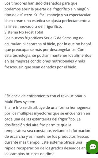 Nevera frigorífico combi Samsung