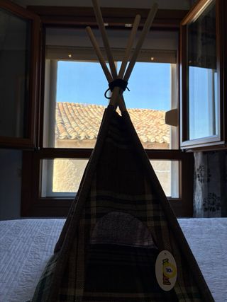 Cama tipi perro marrón