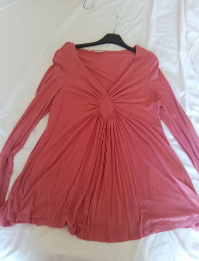 Blusa rosa antico maniche lunghe
