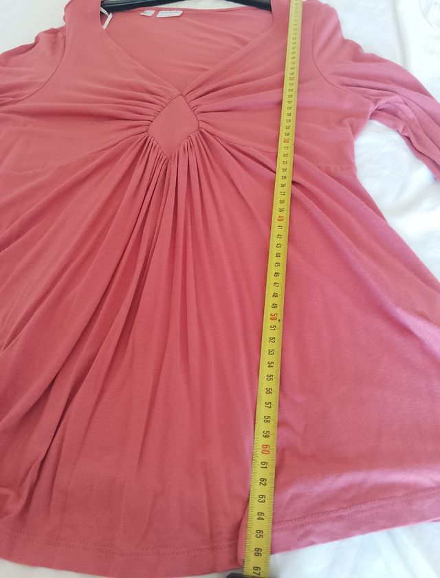 Blusa rosa antico maniche lunghe