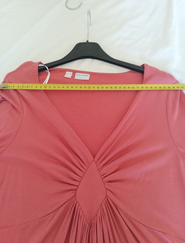Blusa rosa antico maniche lunghe