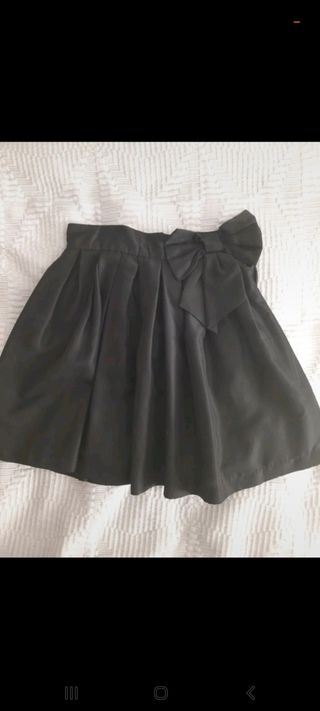 Falda negra niña - lazo