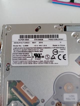 Reproductor de CD mac book pro 2007