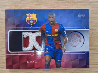 Carta Topps Eto'o 1/10 FC Barcelona Anniversary