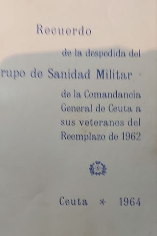 Recuerdo Militar Ceuta 1964