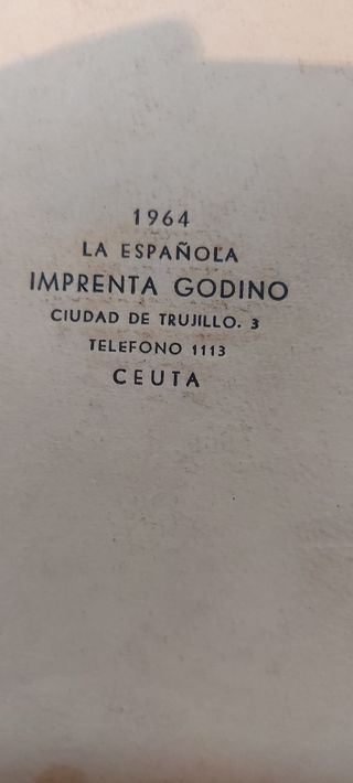 Recuerdo Militar Ceuta 1964
