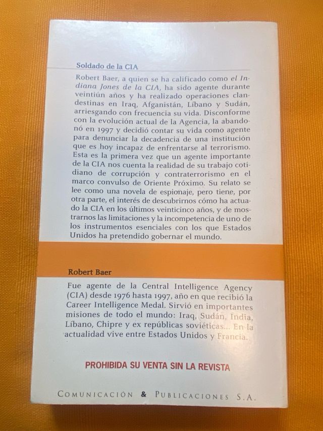Soldado de la CIA de Robert Baer