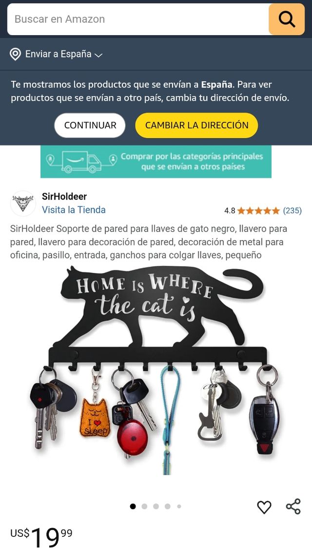 Suporte para casacos SirHolder para gatos - Preto