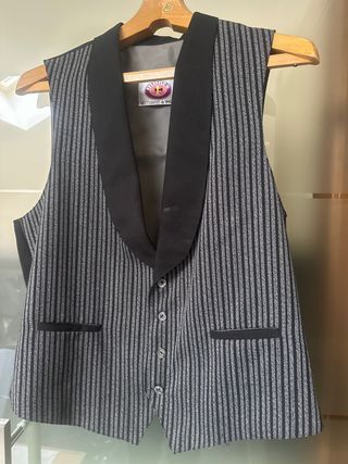 Lote de chalecos camarero rayas - Negro/Plata