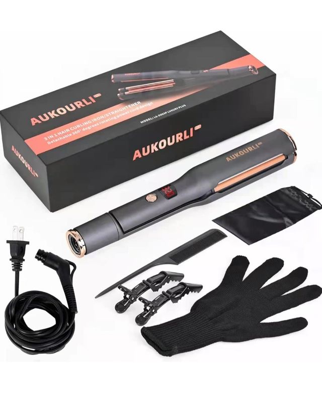 Plancha y rizadora Aukourli 3 en 1
