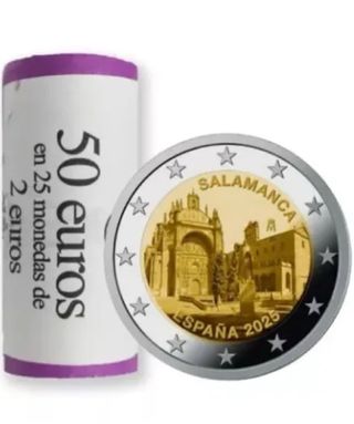 Rollo 25 Monedas Salamanca 2025