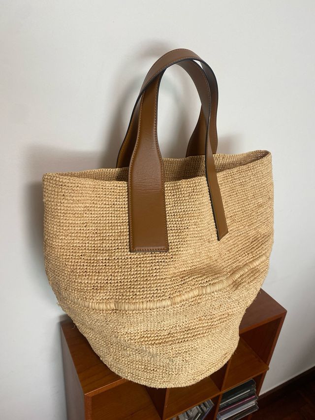 Bolso rafia Liviana Conti beige