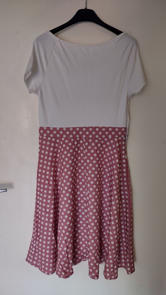 Vestito pois rosa taglia M