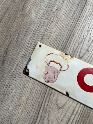 Cartel chapa esmaltada CALDO COCI