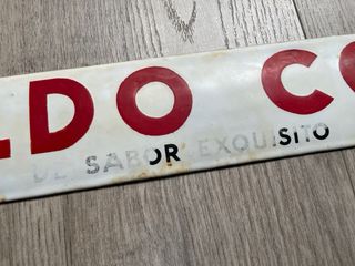 Cartel chapa esmaltada CALDO COCI