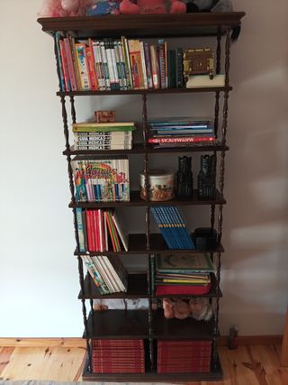 Estantería castellana librería madera 7 baldas