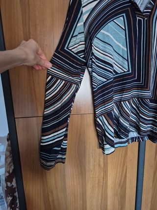Blusa Gianca tg. 50 - Blu/Marrone