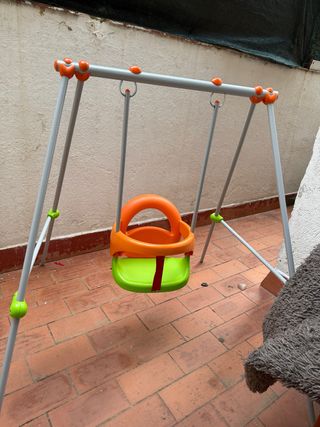 Columpio bebé - Naranja y Verde