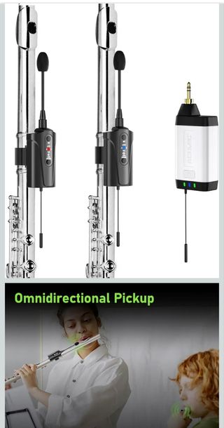 Micrófono inalámbrico para flauta