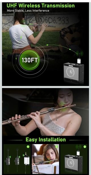 Micrófono inalámbrico para flauta