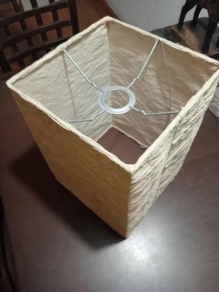 Pantalla lámpara Ikea - papel beige