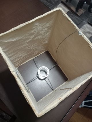 Pantalla lámpara Ikea - papel beige