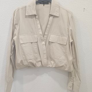 Camisa Zara beige talla S