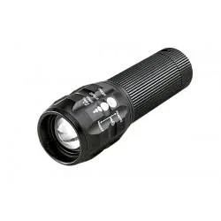 Linterna LED compacta negra