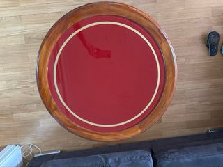 Mesa salón madera tallada