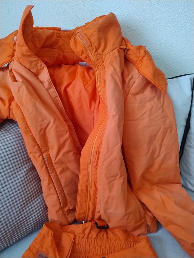 Traje esquí mujer BELFE naranja. Anorak y pantalon