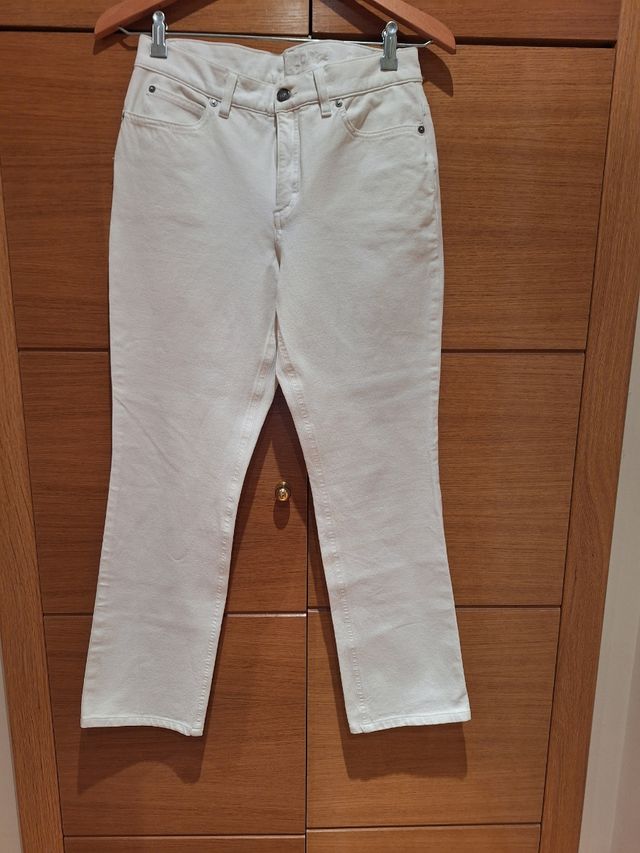 Pantalones Escada blancos, talla 38