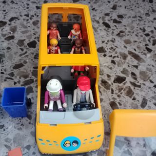 Colegio Playmobil más autobus. Con sus cajas