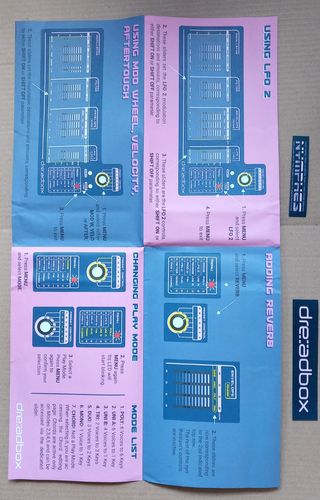 Manual y pegatinas Dreadbox Nymphes