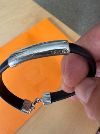 Tous pulsera plata y caucho