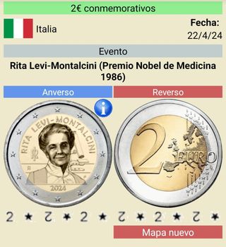 Moneda conmemorativa de dos euros Italia 2024
