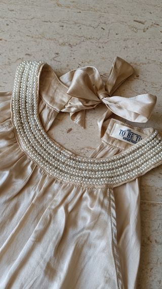 Tuta corta beige bimba To Be To
