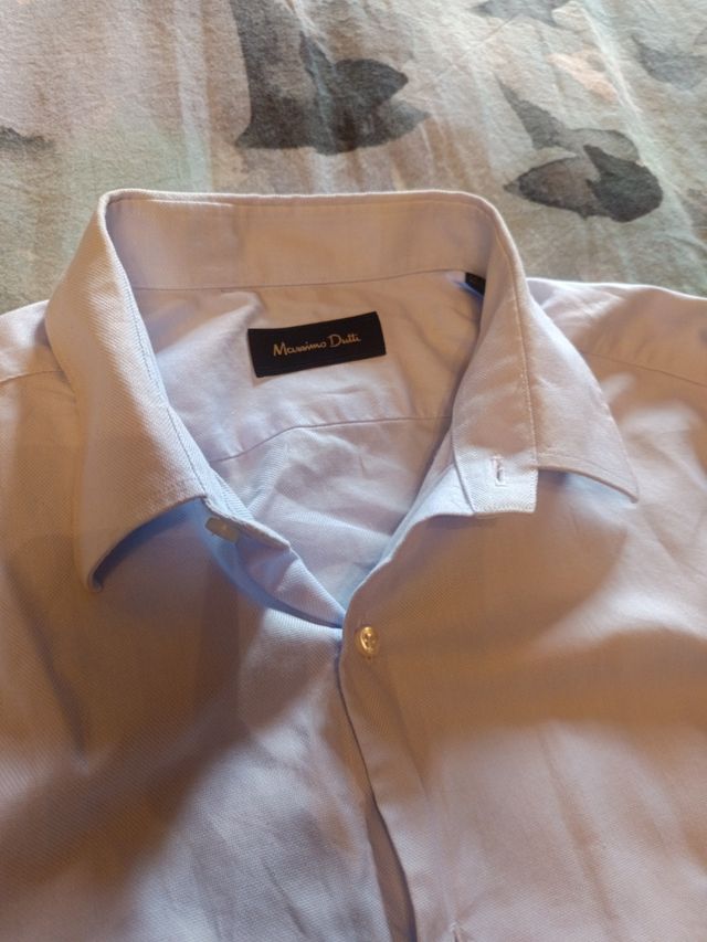 Camisa Massimo Dutti azul claro