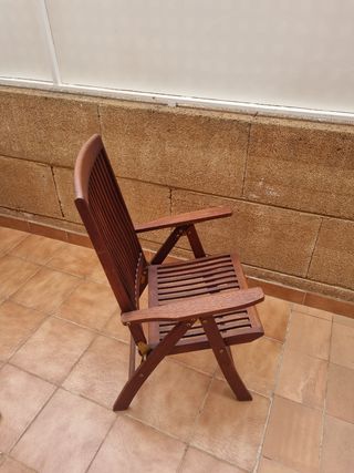 Silla plegable de terraza madera