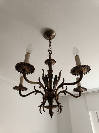 Lámpara colgante vintage industrial hierro forjado