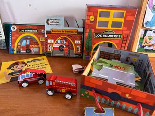 Juguete Bomberos: Puzzle + Libros