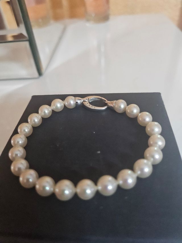Pulsera de perlas auténticas