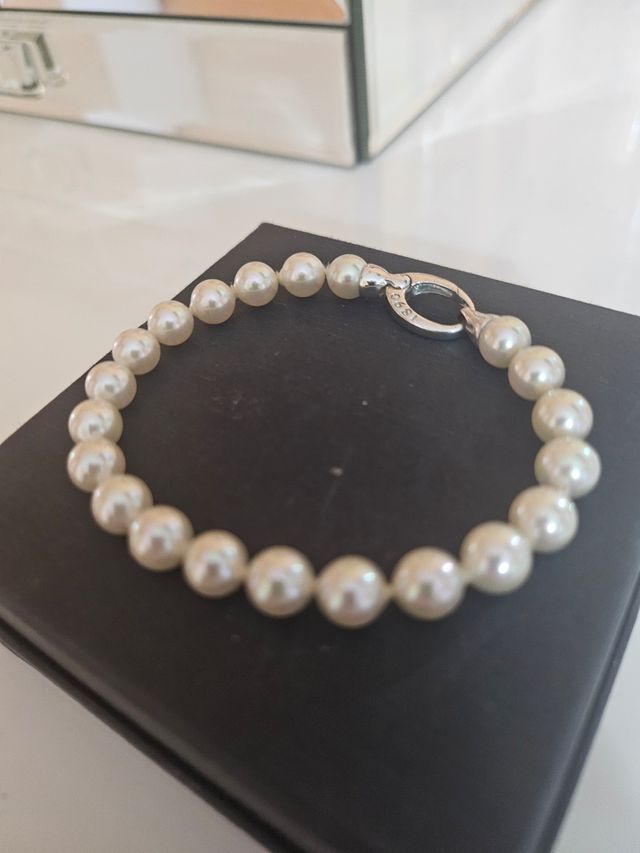 Pulsera de perlas auténticas