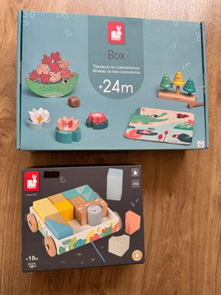 Juegos JANOD: Caja y carrito de cubos