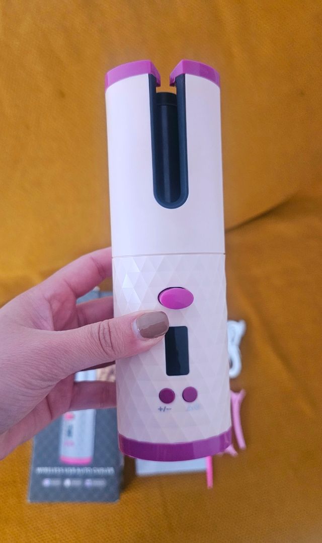 Rizador inalámbrico Automático rosa